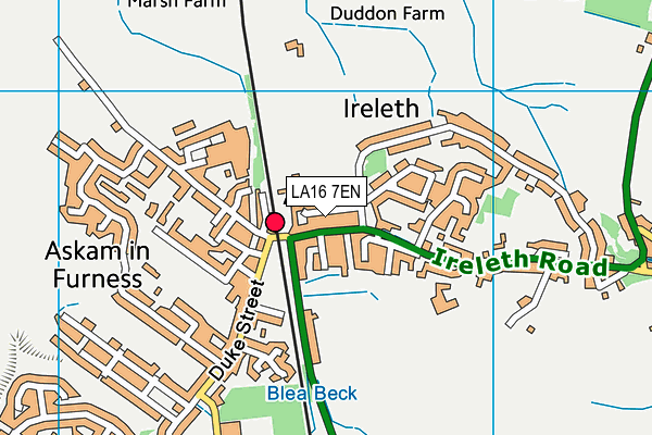LA16 7EN map - OS VectorMap District (Ordnance Survey)