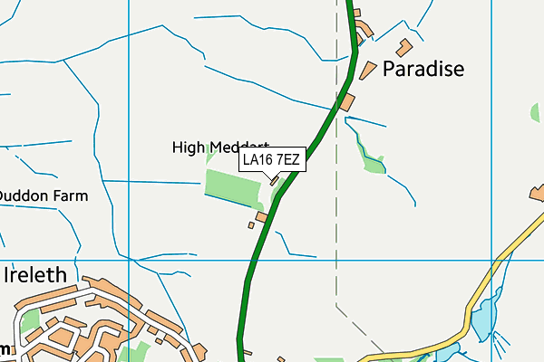 LA16 7EZ map - OS VectorMap District (Ordnance Survey)