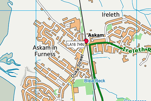LA16 7HN map - OS VectorMap District (Ordnance Survey)