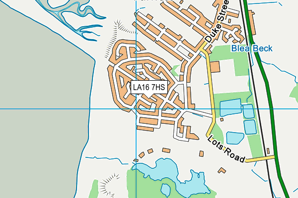 LA16 7HS map - OS VectorMap District (Ordnance Survey)