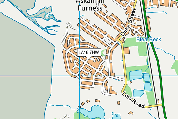 LA16 7HW map - OS VectorMap District (Ordnance Survey)
