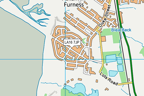 LA16 7JP map - OS VectorMap District (Ordnance Survey)