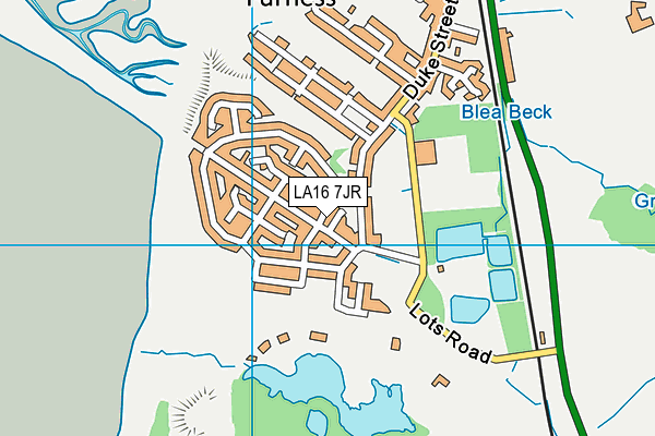LA16 7JR map - OS VectorMap District (Ordnance Survey)