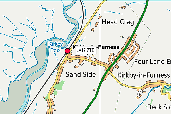 LA17 7TE map - OS VectorMap District (Ordnance Survey)