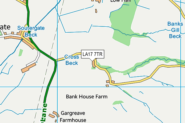 LA17 7TR map - OS VectorMap District (Ordnance Survey)