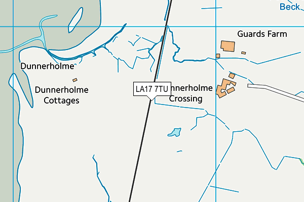 LA17 7TU map - OS VectorMap District (Ordnance Survey)