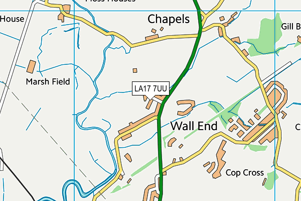 LA17 7UU map - OS VectorMap District (Ordnance Survey)