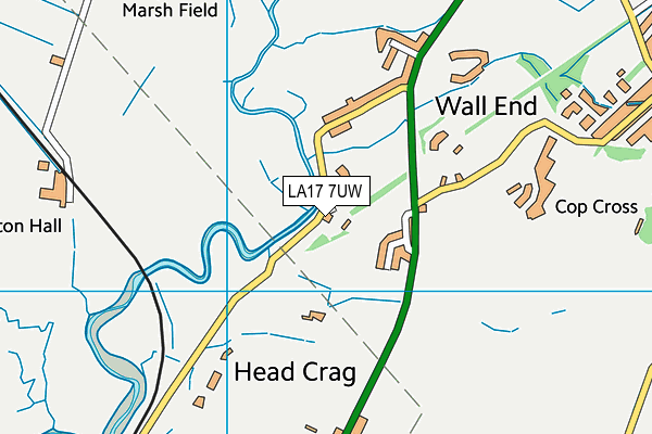 LA17 7UW map - OS VectorMap District (Ordnance Survey)