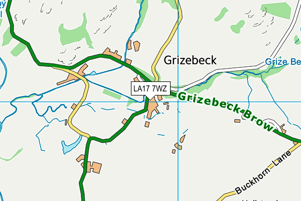 LA17 7WZ map - OS VectorMap District (Ordnance Survey)