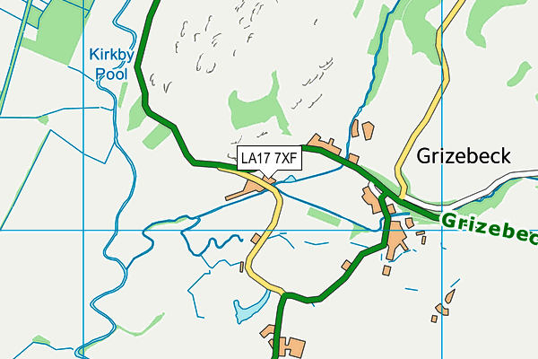 LA17 7XF map - OS VectorMap District (Ordnance Survey)
