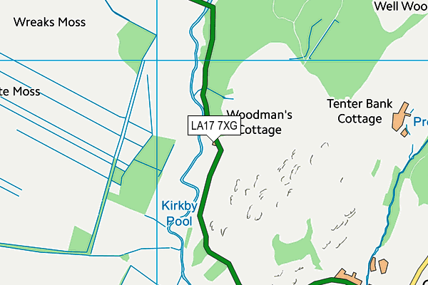 LA17 7XG map - OS VectorMap District (Ordnance Survey)