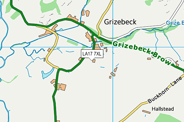 LA17 7XL map - OS VectorMap District (Ordnance Survey)
