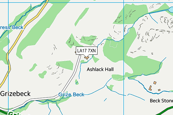 LA17 7XN map - OS VectorMap District (Ordnance Survey)