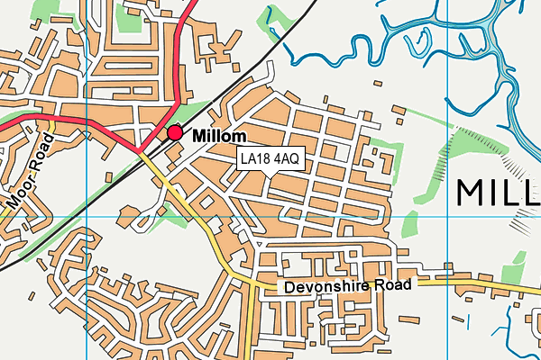 LA18 4AQ map - OS VectorMap District (Ordnance Survey)