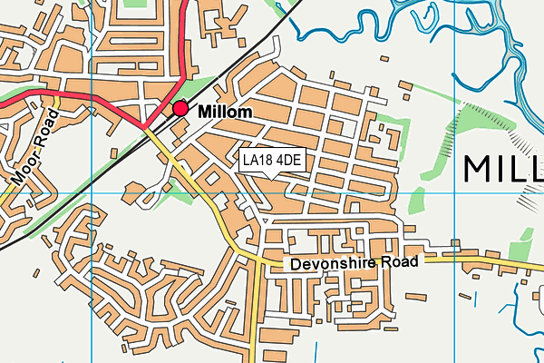 LA18 4DE map - OS VectorMap District (Ordnance Survey)