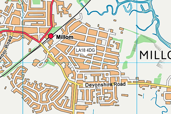 LA18 4DG map - OS VectorMap District (Ordnance Survey)