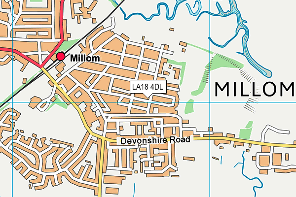LA18 4DL map - OS VectorMap District (Ordnance Survey)
