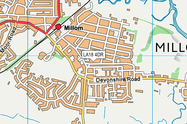 LA18 4DR map - OS VectorMap District (Ordnance Survey)
