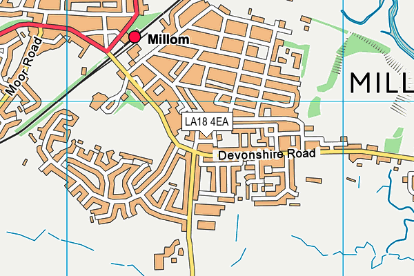 LA18 4EA map - OS VectorMap District (Ordnance Survey)