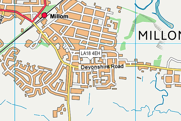 LA18 4EH map - OS VectorMap District (Ordnance Survey)