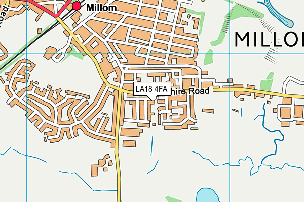 LA18 4FA map - OS VectorMap District (Ordnance Survey)