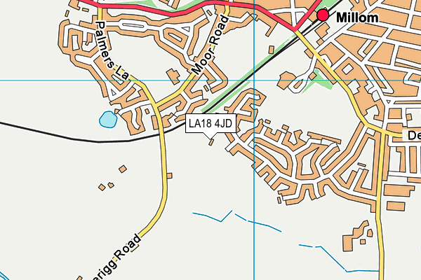LA18 4JD map - OS VectorMap District (Ordnance Survey)