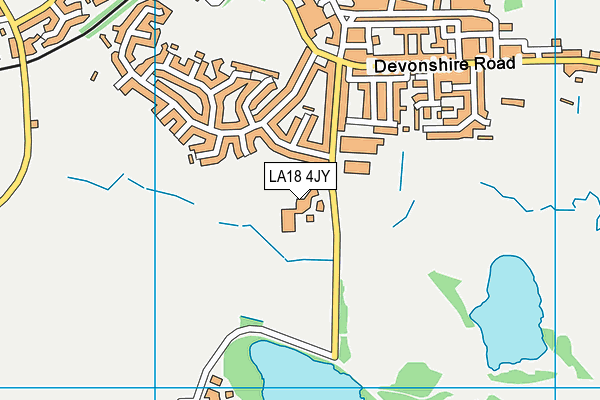 LA18 4JY map - OS VectorMap District (Ordnance Survey)