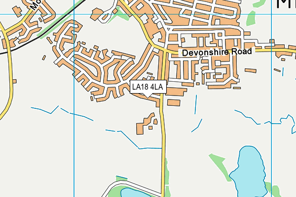 LA18 4LA map - OS VectorMap District (Ordnance Survey)