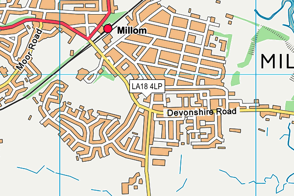 Millom Infant School map (LA18 4LP) - OS VectorMap District (Ordnance Survey)