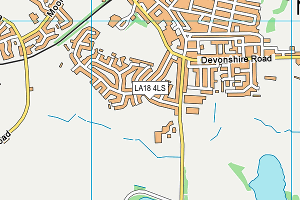 LA18 4LS map - OS VectorMap District (Ordnance Survey)