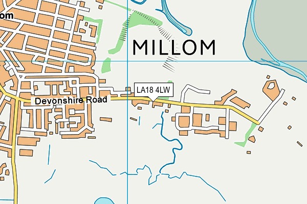 LA18 4LW map - OS VectorMap District (Ordnance Survey)