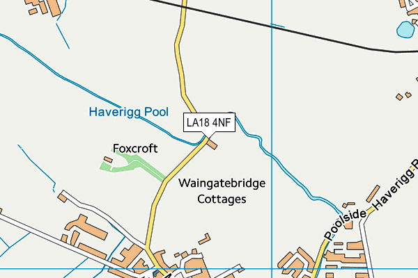 LA18 4NF map - OS VectorMap District (Ordnance Survey)