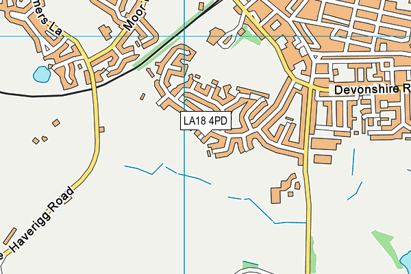 LA18 4PD map - OS VectorMap District (Ordnance Survey)