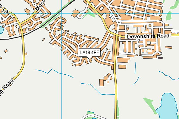 LA18 4PF map - OS VectorMap District (Ordnance Survey)