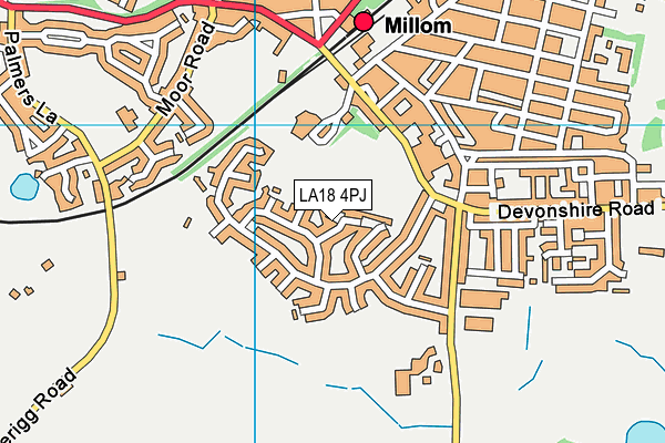 LA18 4PJ map - OS VectorMap District (Ordnance Survey)