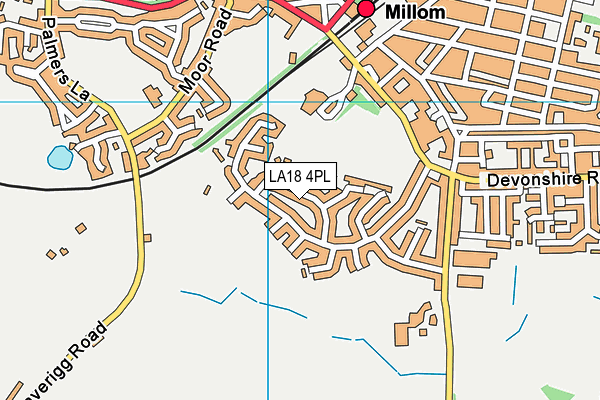 LA18 4PL map - OS VectorMap District (Ordnance Survey)
