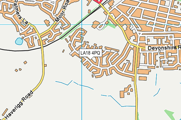 LA18 4PQ map - OS VectorMap District (Ordnance Survey)