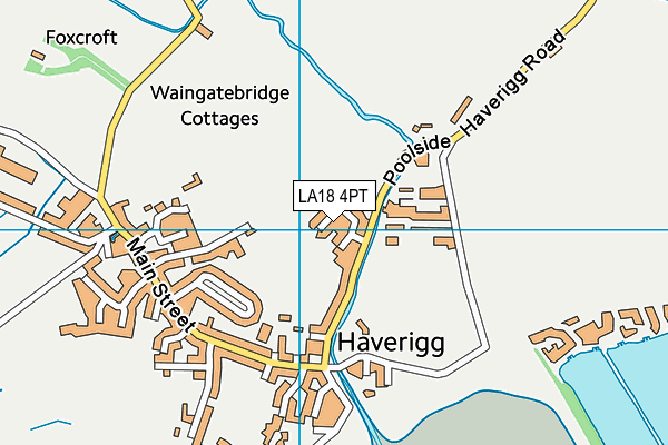 LA18 4PT map - OS VectorMap District (Ordnance Survey)