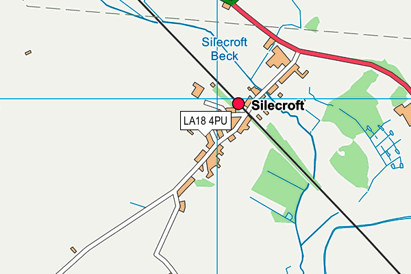 LA18 4PU map - OS VectorMap District (Ordnance Survey)