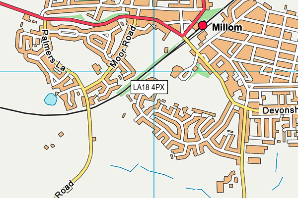 LA18 4PX map - OS VectorMap District (Ordnance Survey)