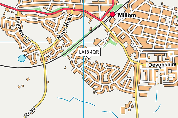 LA18 4QR map - OS VectorMap District (Ordnance Survey)