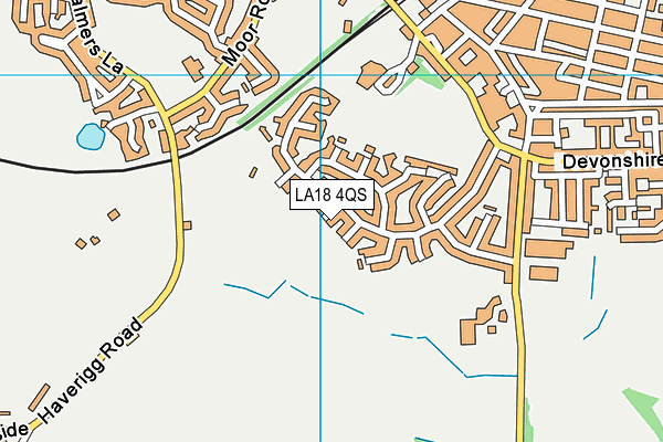 LA18 4QS map - OS VectorMap District (Ordnance Survey)