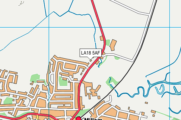 LA18 5AF map - OS VectorMap District (Ordnance Survey)