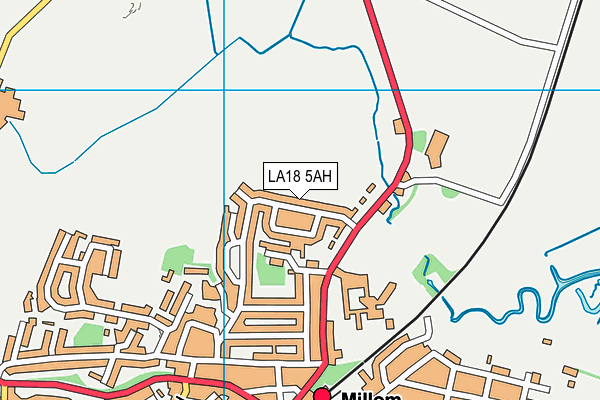 LA18 5AH map - OS VectorMap District (Ordnance Survey)