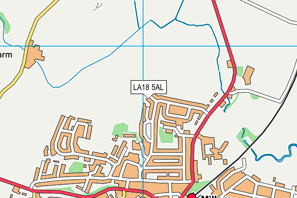 LA18 5AL map - OS VectorMap District (Ordnance Survey)