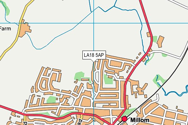 LA18 5AP map - OS VectorMap District (Ordnance Survey)