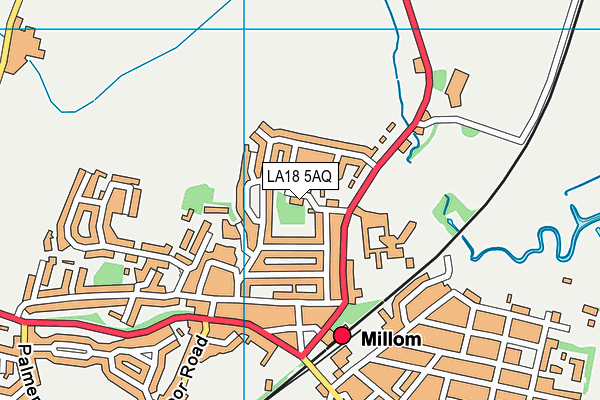 LA18 5AQ map - OS VectorMap District (Ordnance Survey)