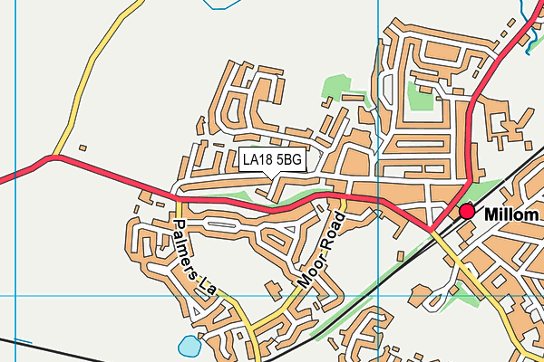 LA18 5BG map - OS VectorMap District (Ordnance Survey)