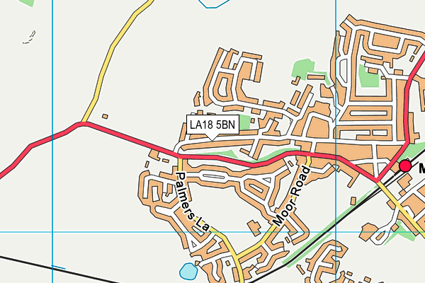 LA18 5BN map - OS VectorMap District (Ordnance Survey)