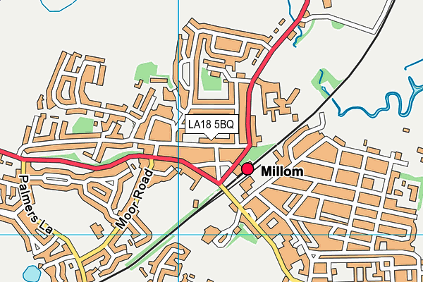 LA18 5BQ map - OS VectorMap District (Ordnance Survey)
